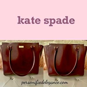 Kate Spade Bristol Drive Patent Leather Large Burgundy Tote